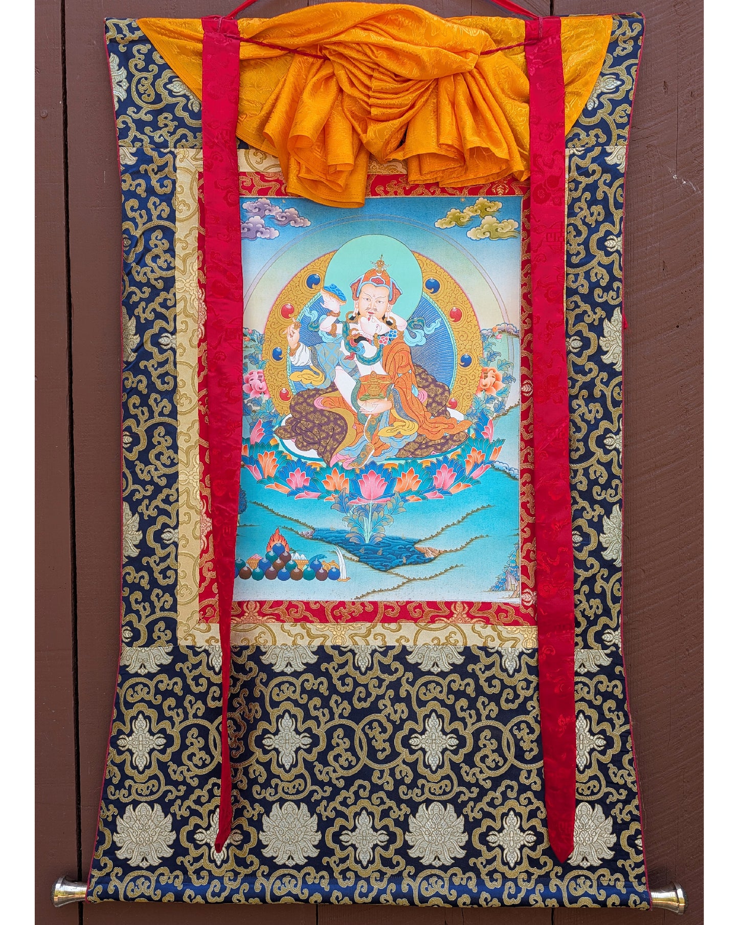 Guru Rinpoche Yabyum Thangka 31"x43"