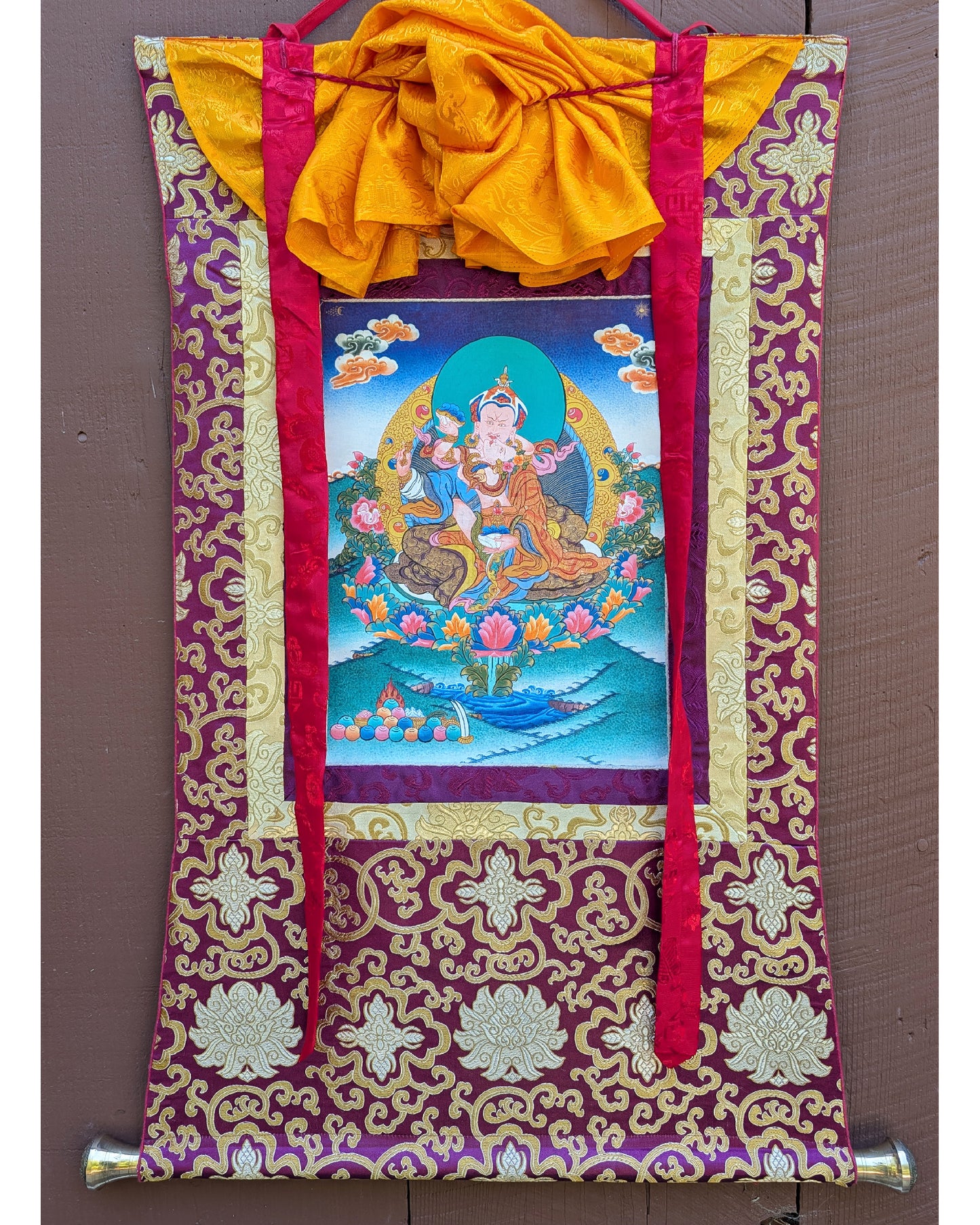 Guru Rinpoche Yabyum Thangka 24"x33"