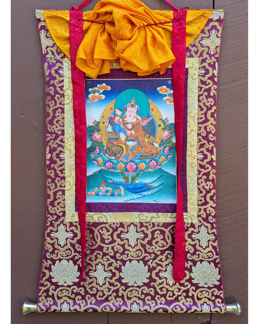 Guru Rinpoche Yabyum Thangka 24"x33"