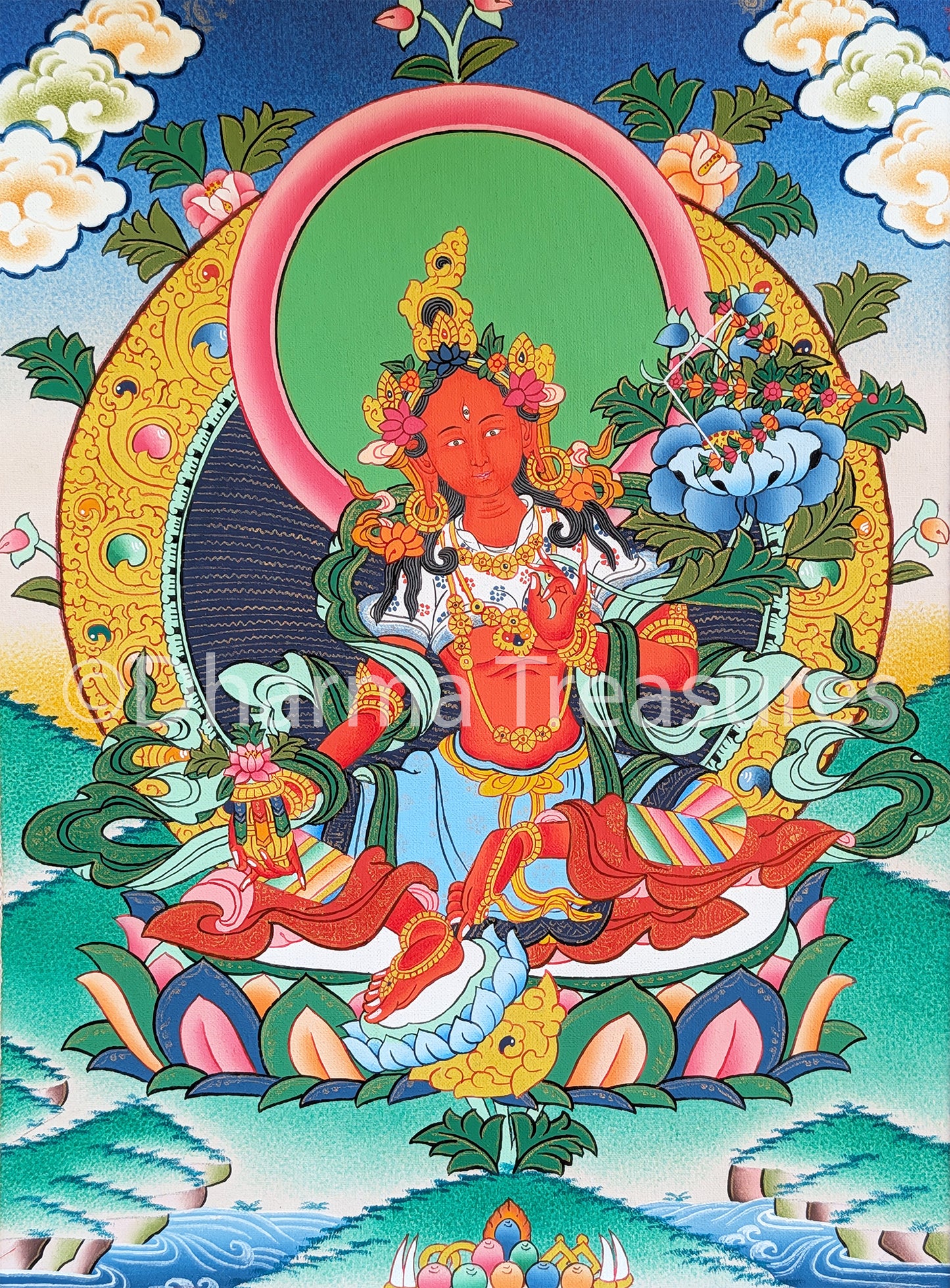 Red Tara Thangka 25"x32"