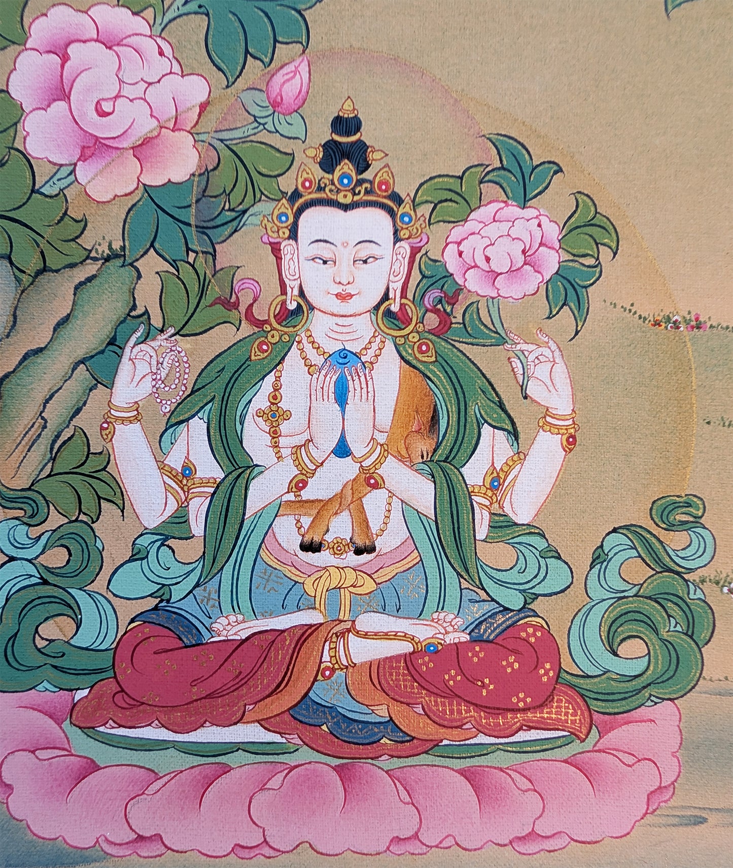 Manjushri Thangka 38"x51"