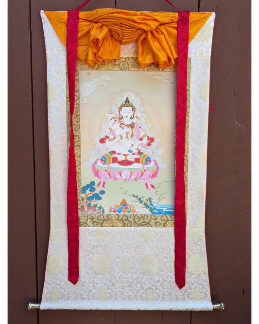 Vajrasattva Yabyum Thangka 30"x43"