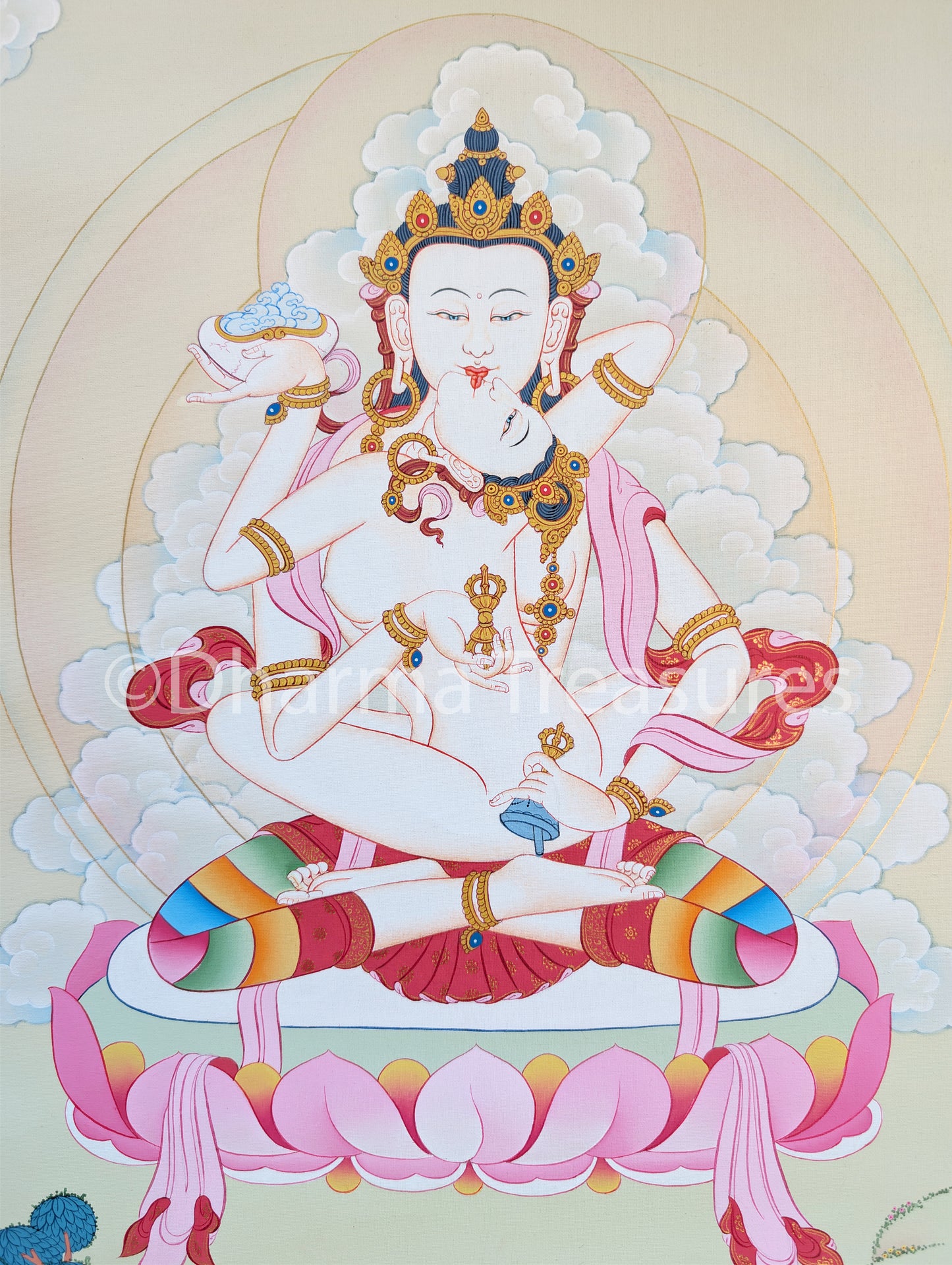 Vajrasattva Yabyum Thangka 30"x43"