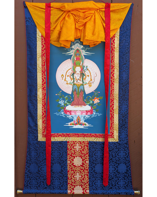 1000 Arm Chenrezig Thangka 39" x 59"