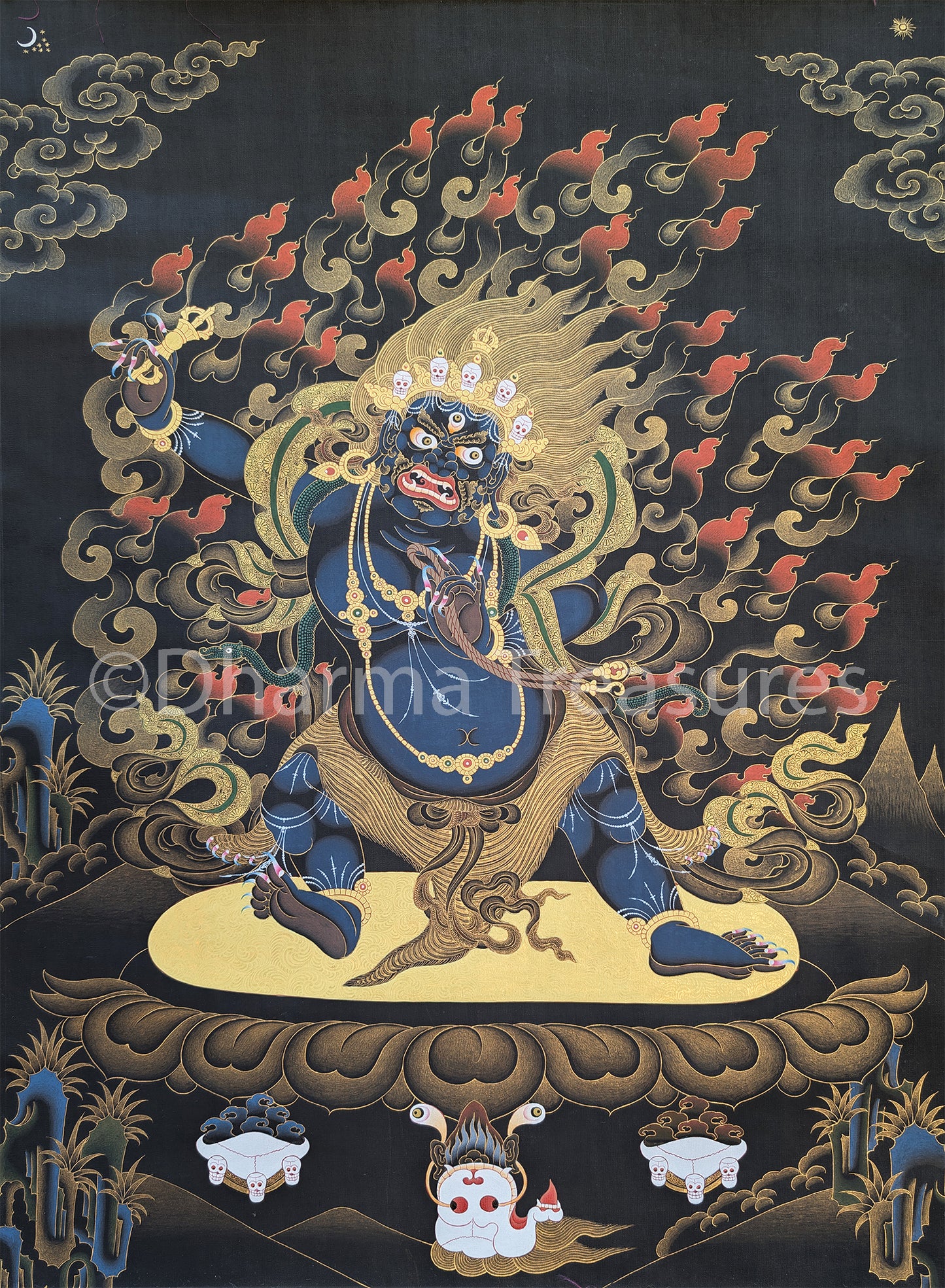 Vajrapani Newari Thangka 38"x53"
