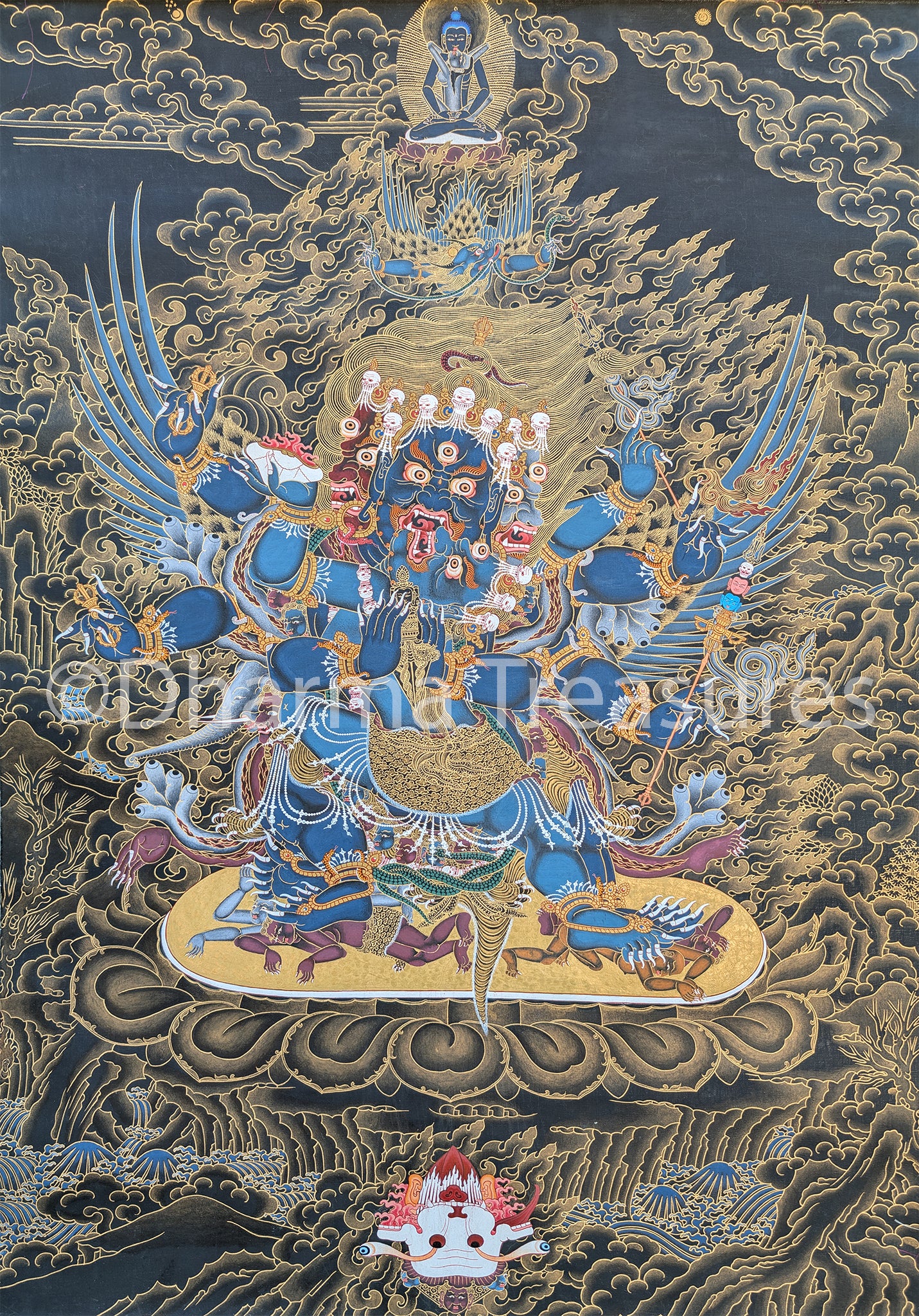 Vajrakilaya Newari Thangka 38"x54"