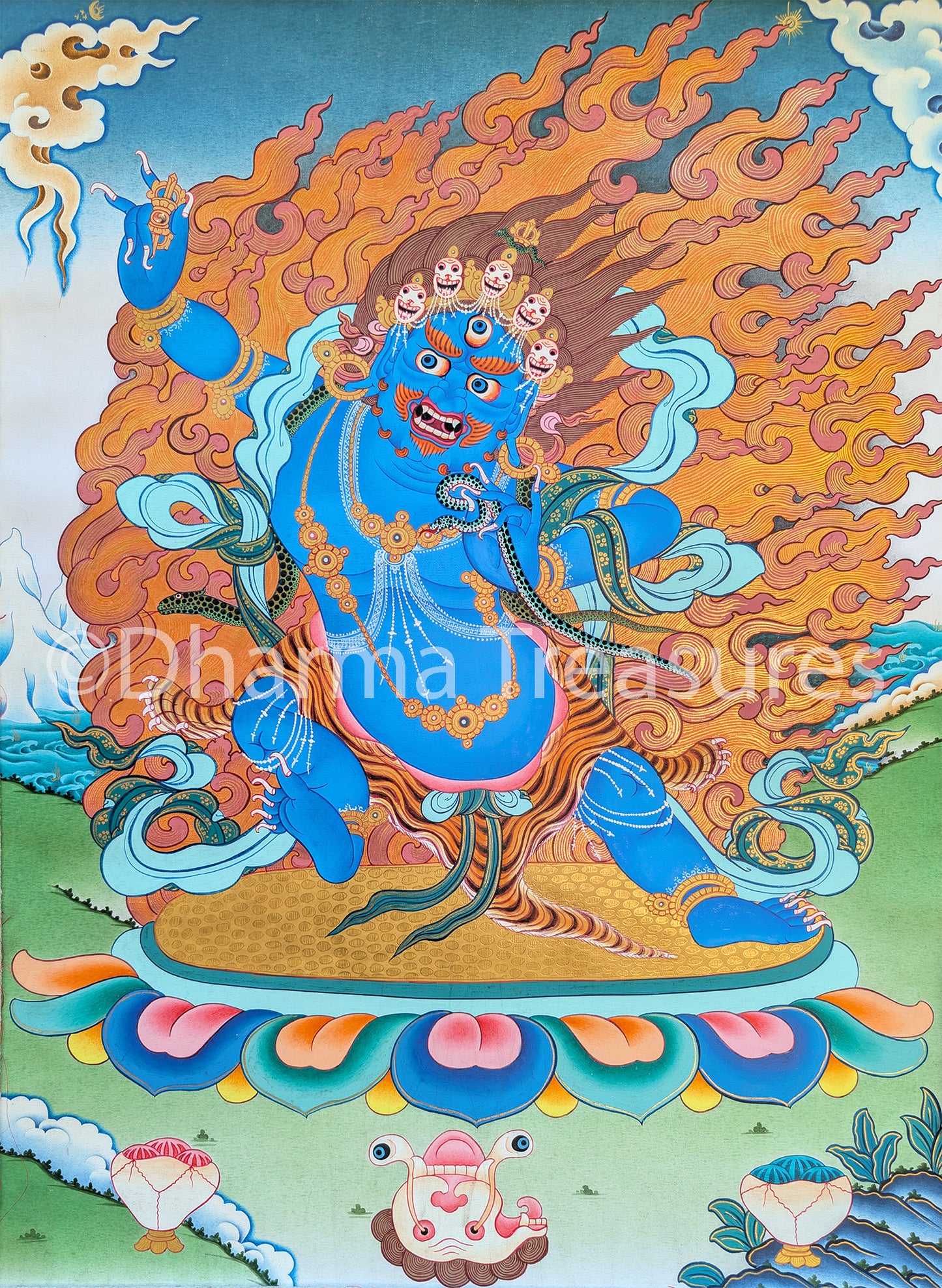 Vajrapani Thangka 32"x43"