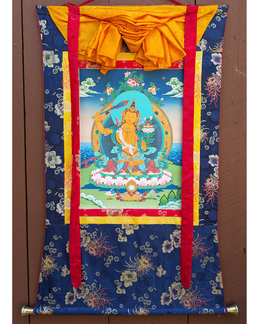 Manjushri Thangka 32"x43"