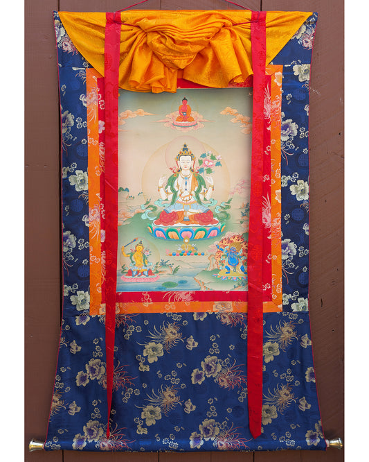 Chenrezig Thangka 38"x52"