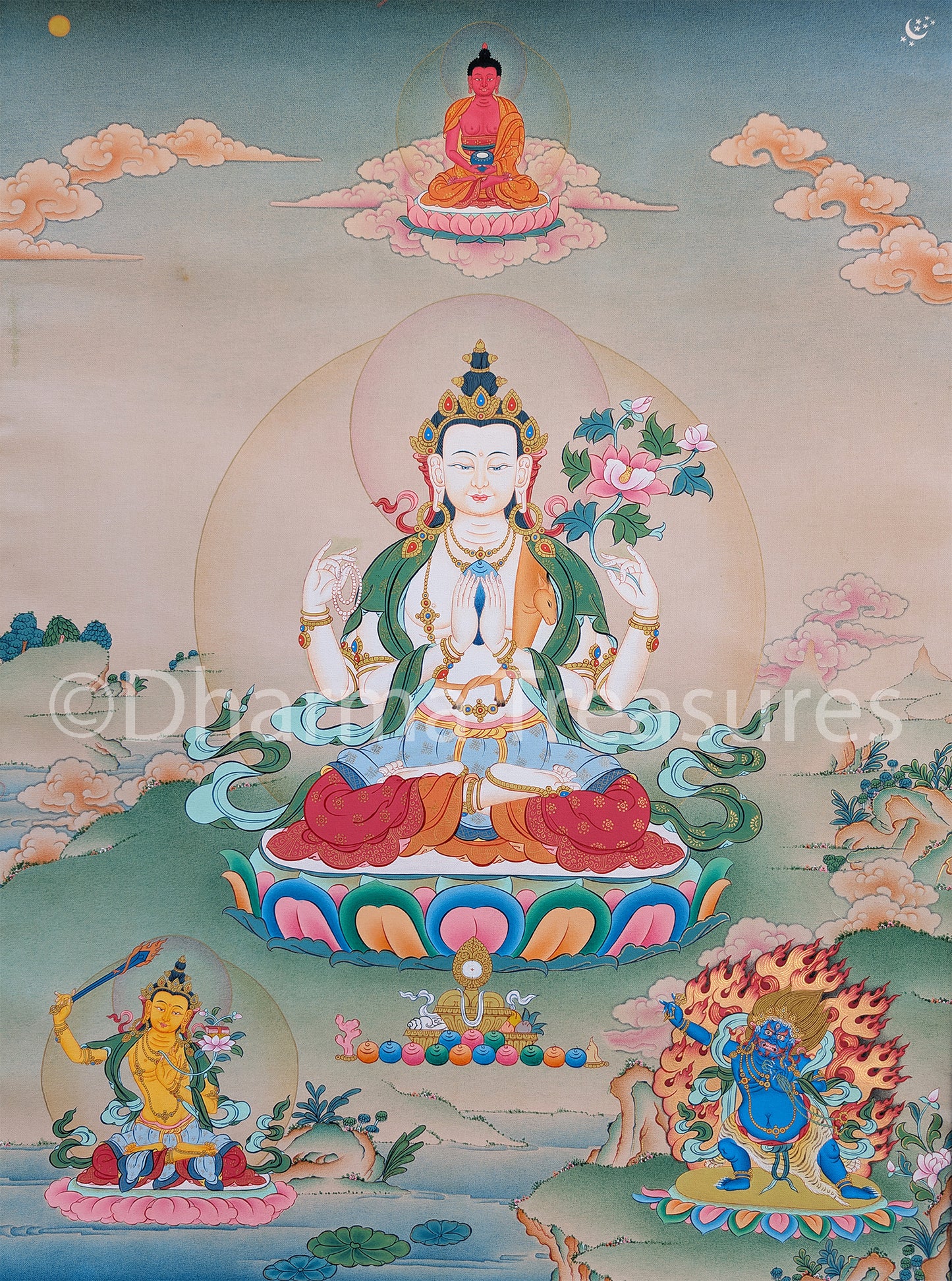 Chenrezig Thangka 38"x52"