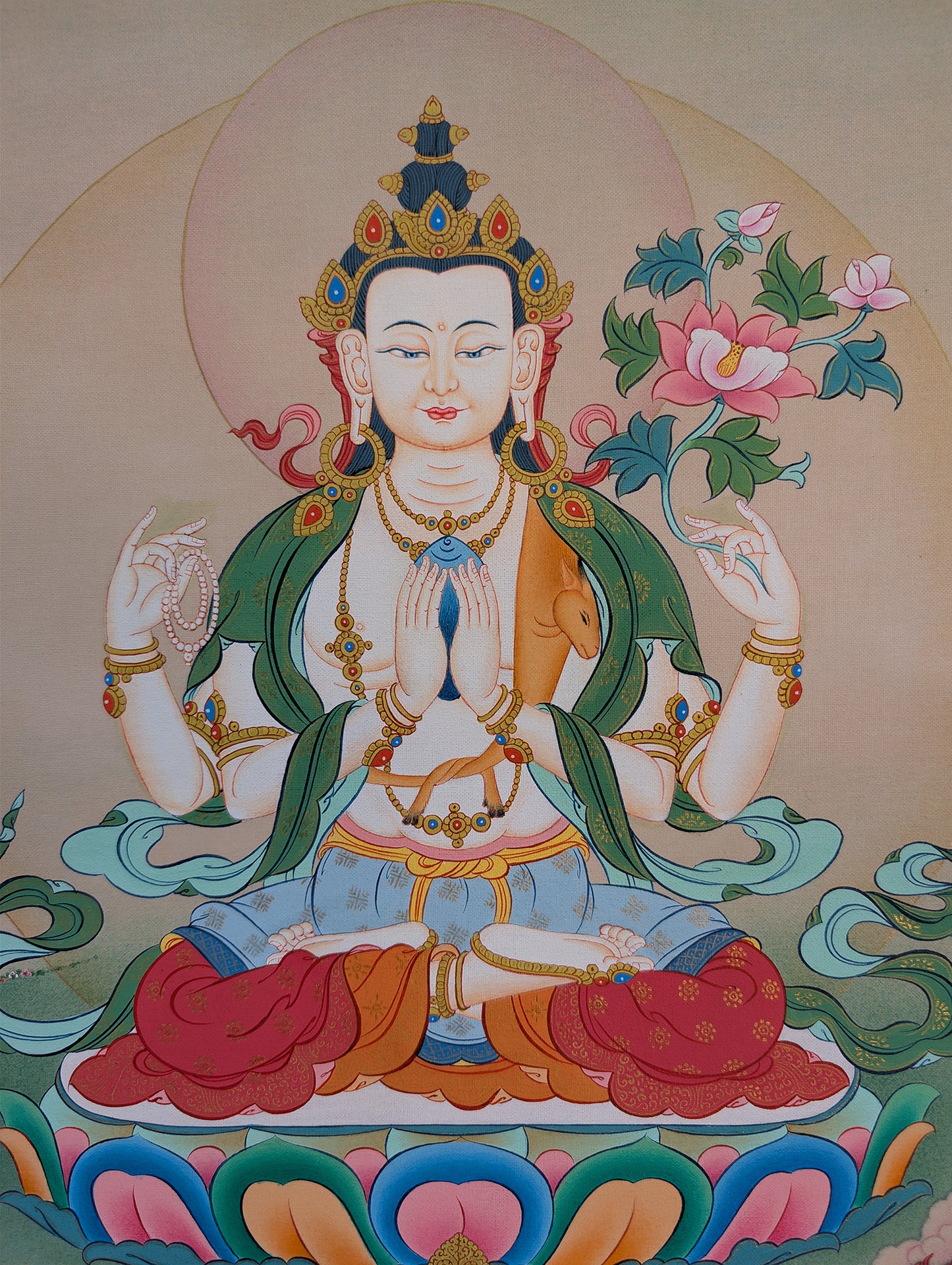 Chenrezig Thangka 38"x52"