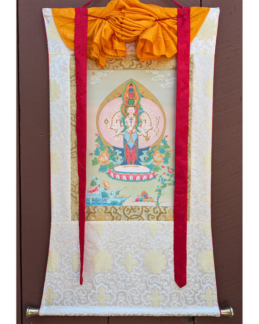 1000 Arm Chenrezig Thangka 28"x40"