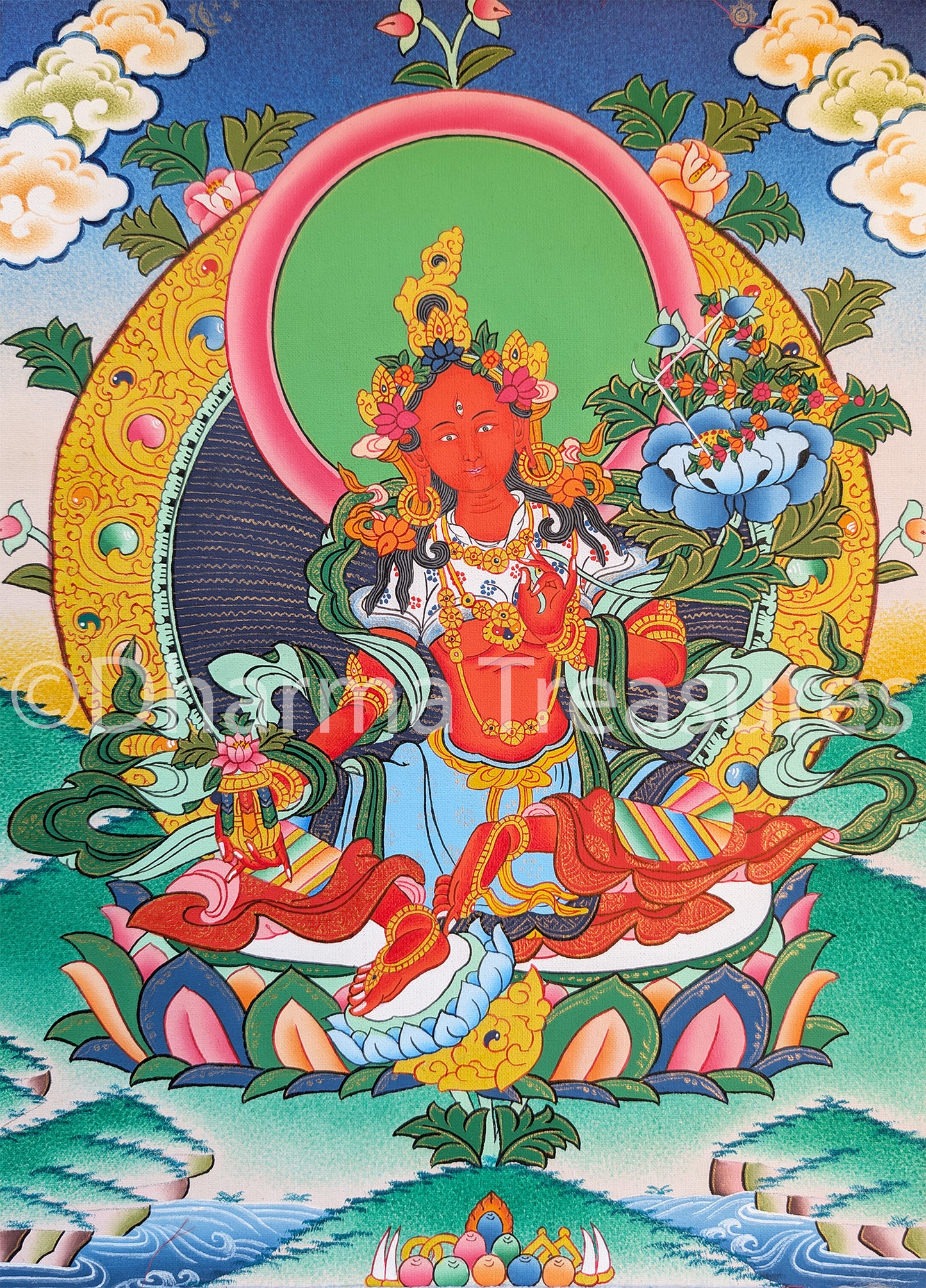 Red Tara Thangka 25"x32"
