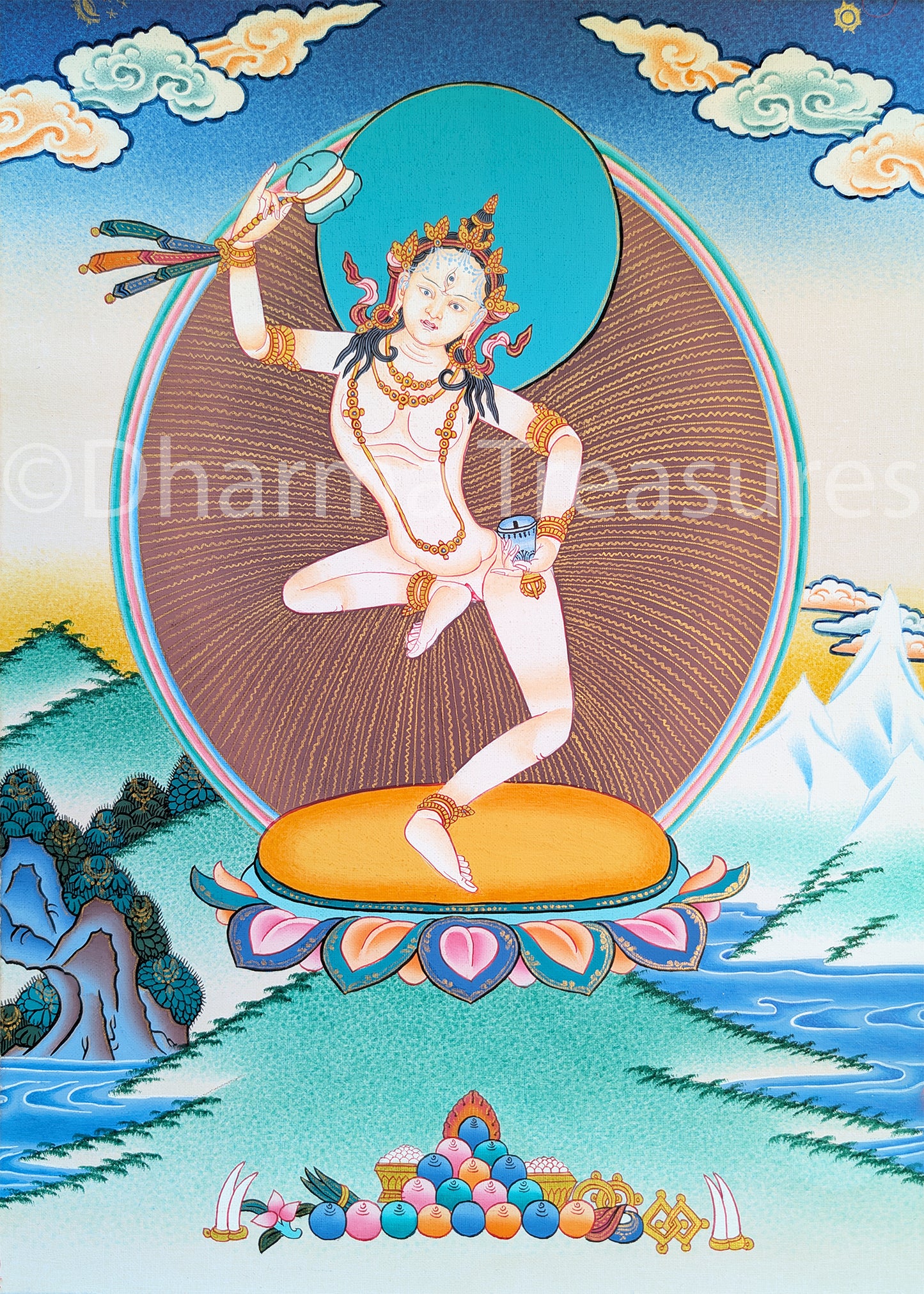 Machig Labdron Thangka 25"x32"