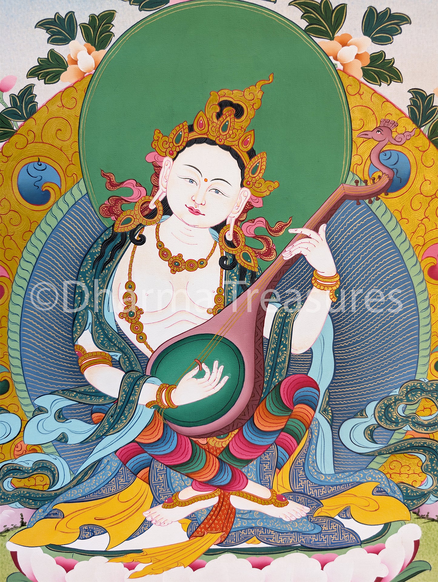 Saraswati Thangka 32"x44"