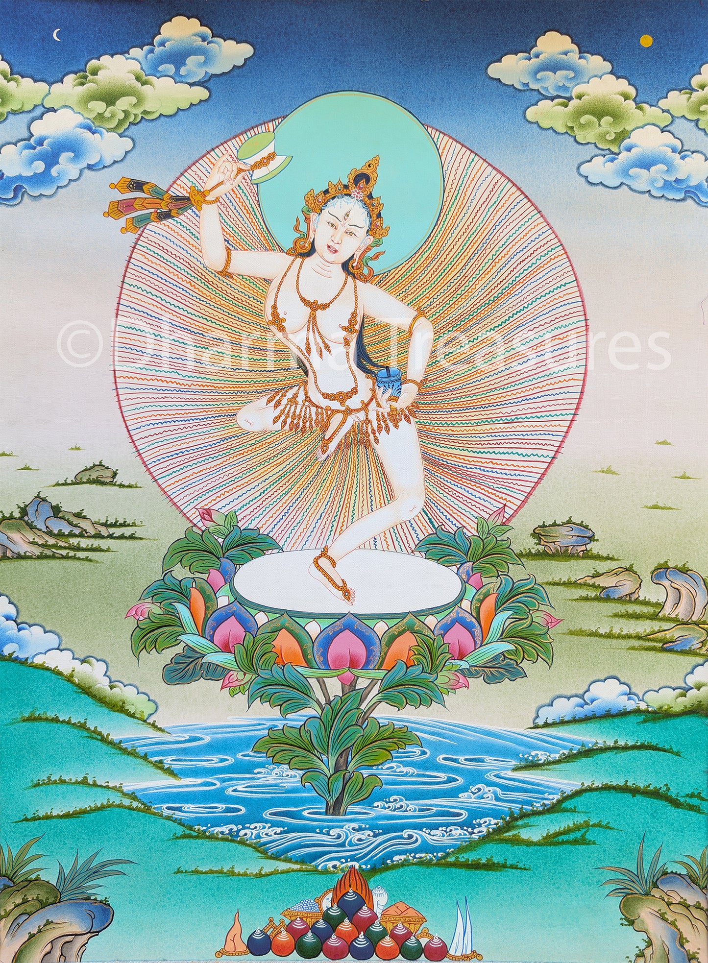 Machig Labdron Thangka 31"x43"