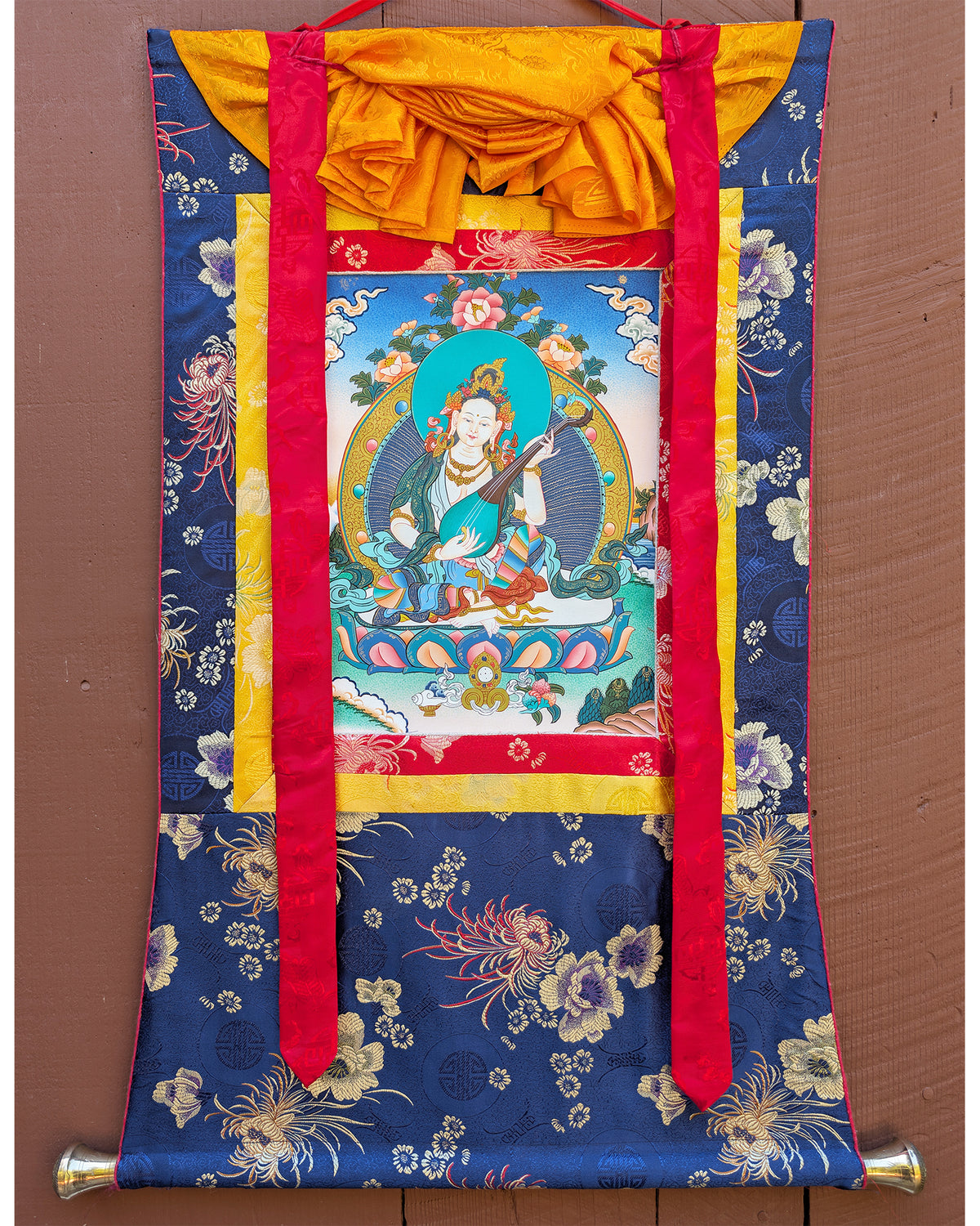 Saraswati Thangka 25"x33"