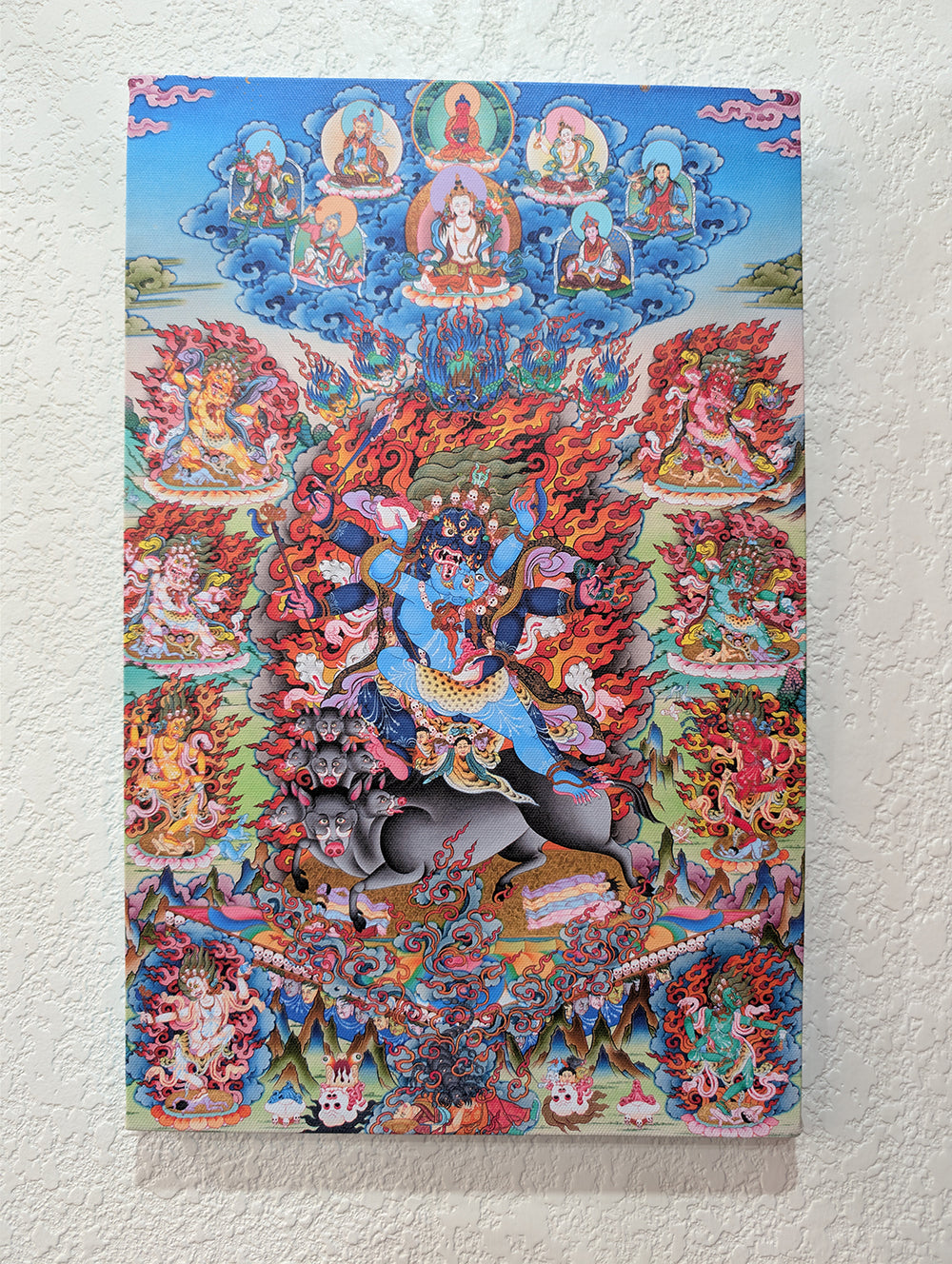 Black Hayagriva with Retinue Canvas Print (10.75"x16.75")