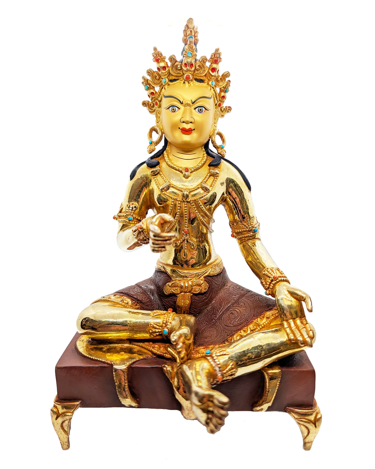 Garab Dorje Statue Gold-Plated 9"