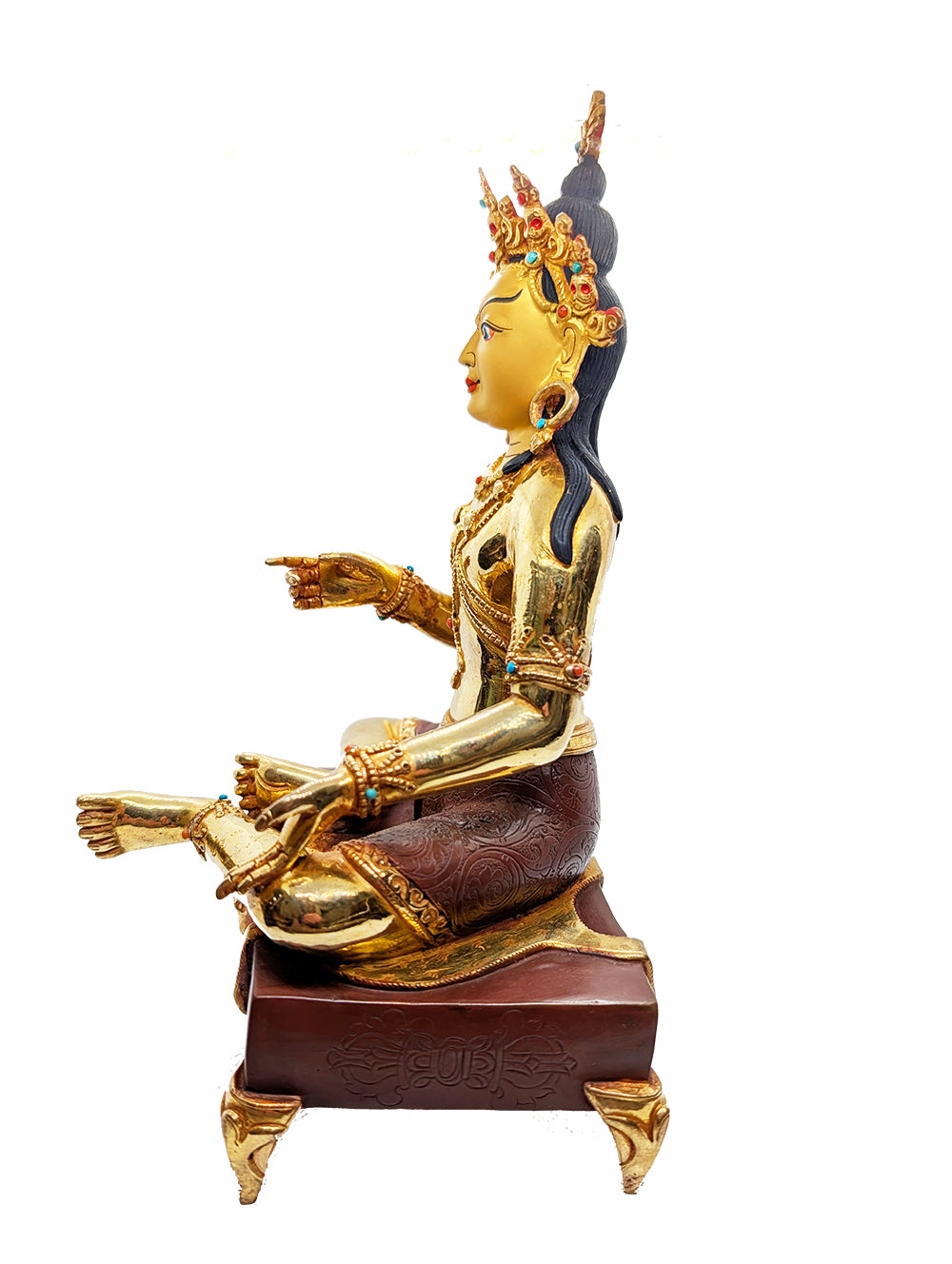 Garab Dorje Statue Gold-Plated 9"