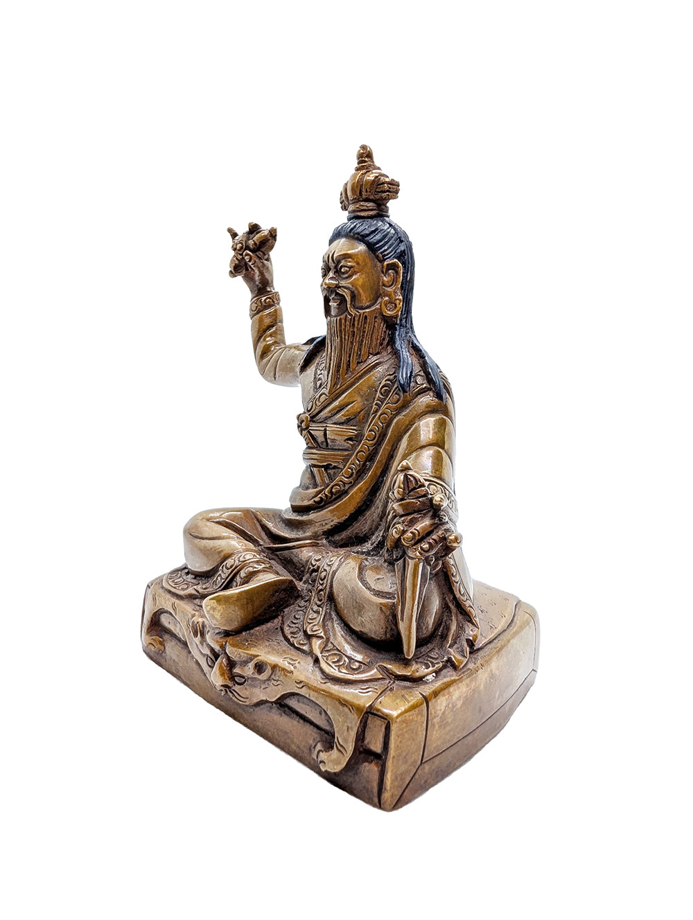 Dudjom Lingpa Statue 4.5" Copper Oxidized