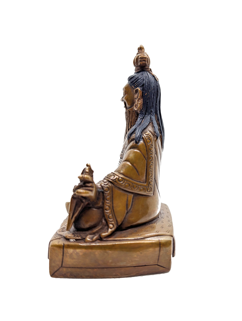 Dudjom Lingpa Statue 4.5" Copper Oxidized