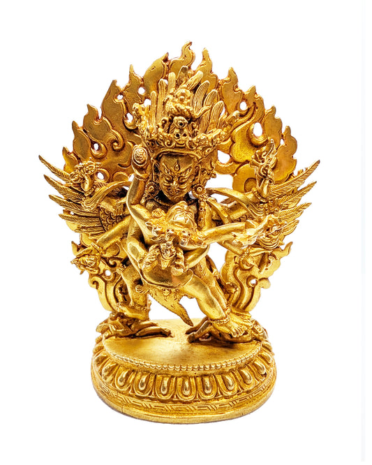 Vajrakilaya Statue Gold Plated 5"
