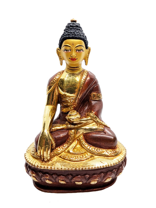 Shakyamuni Statue Gold Plated 3.85"