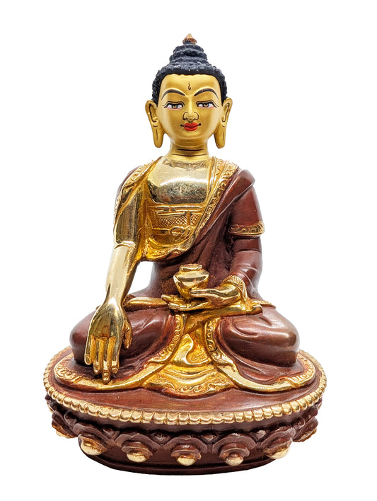 Shakyamuni Statue Gold Plated 5.5"