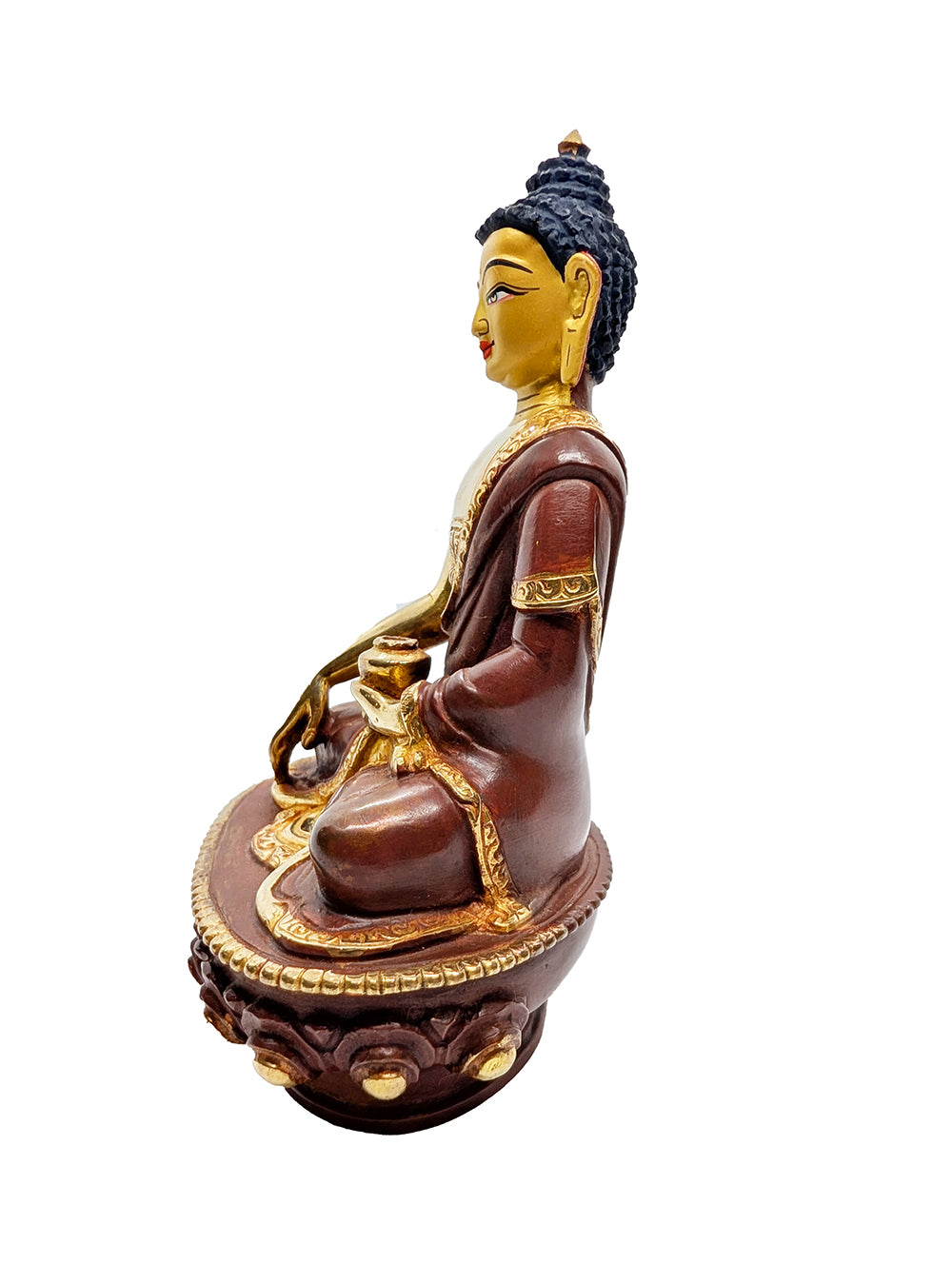 Shakyamuni Statue Gold Plated 5.5"