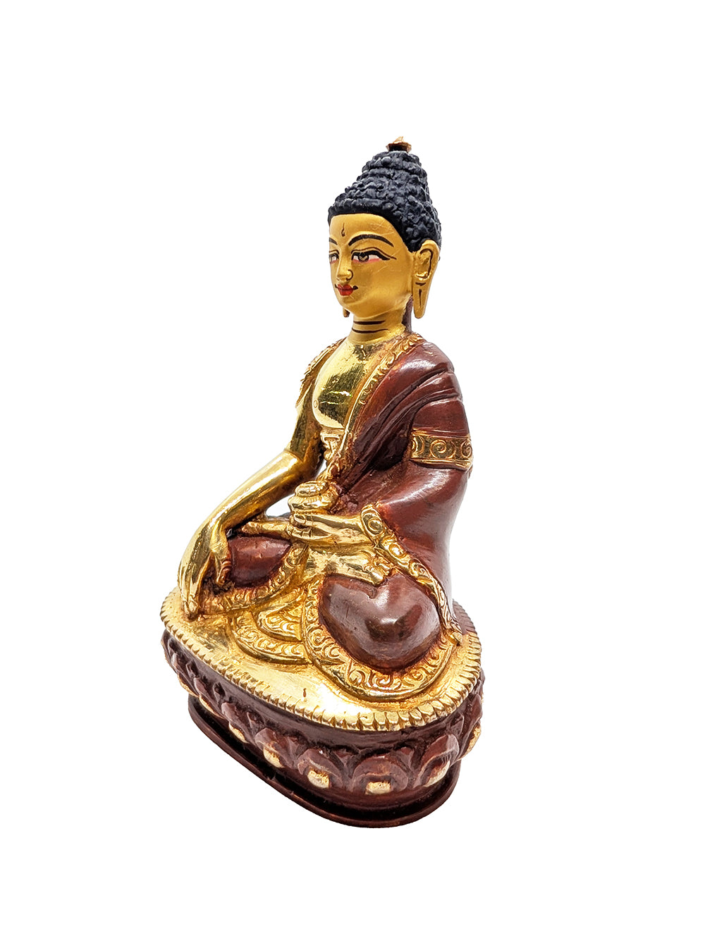 Shakyamuni Statue Gold Plated 3.85"