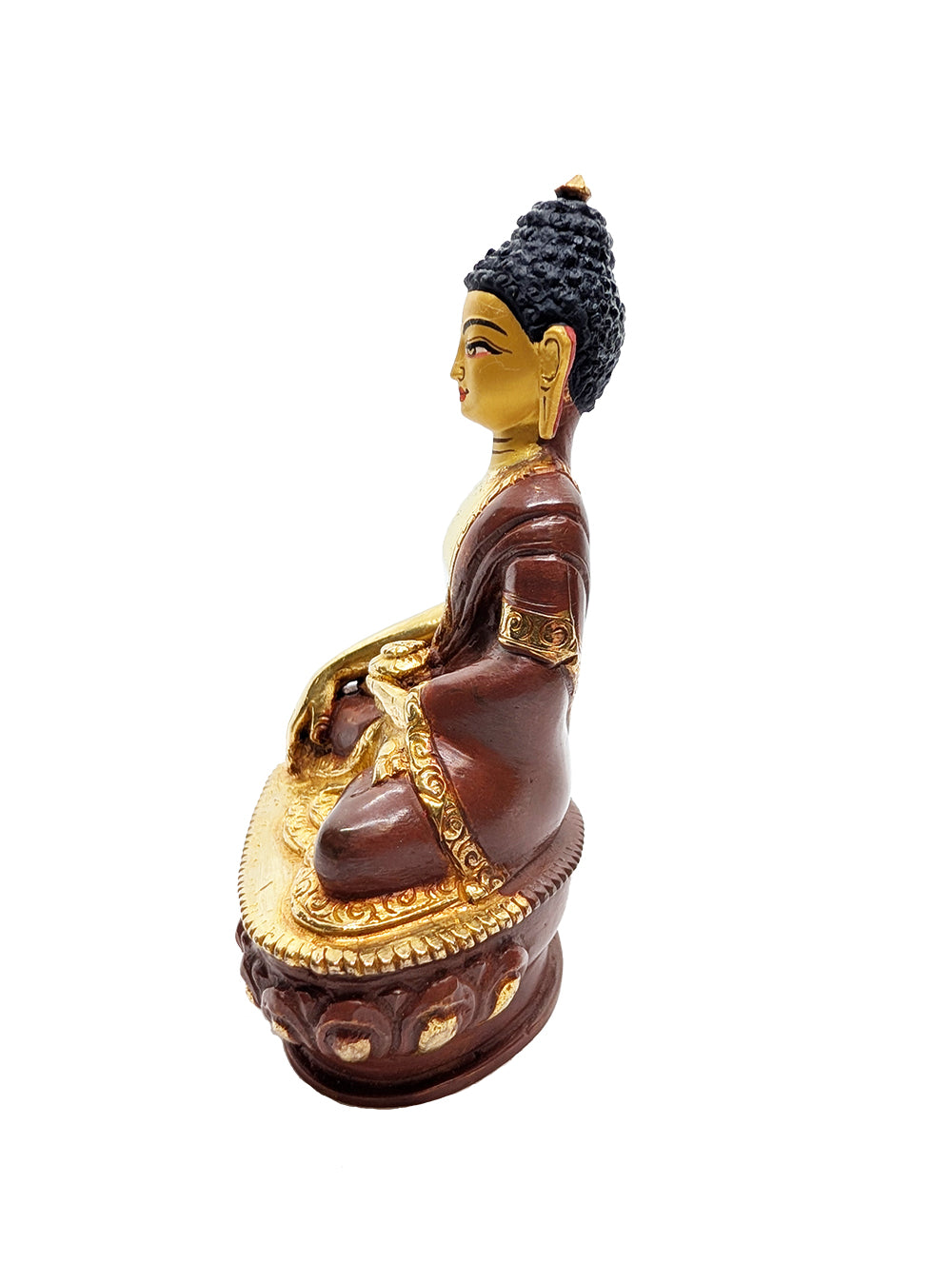 Shakyamuni Statue Gold Plated 3.85"