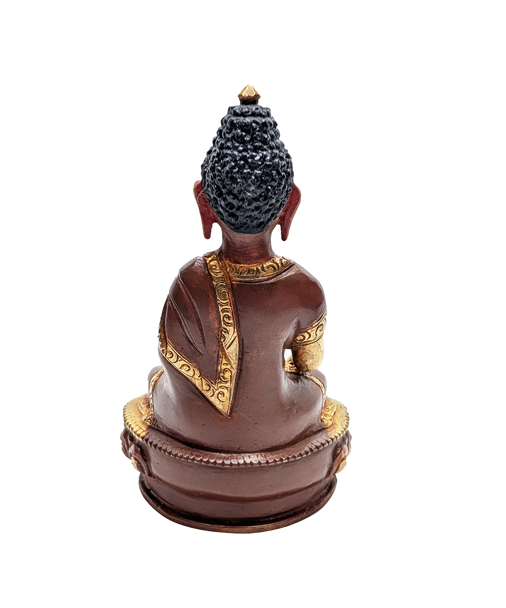 Shakyamuni Statue Gold Plated 3.85"