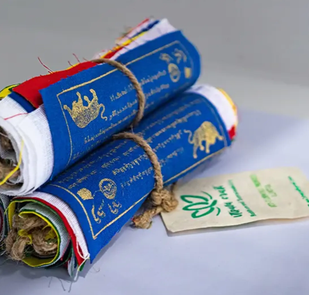 Biodegradable 5 Color Lung-Ta Prayer Flags (various sizes)