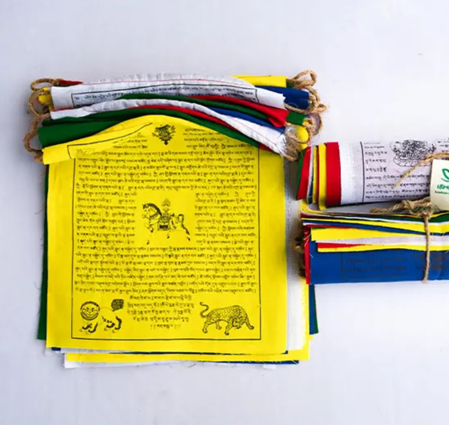 Biodegradable 5 Color Lung-Ta Prayer Flags (various sizes)