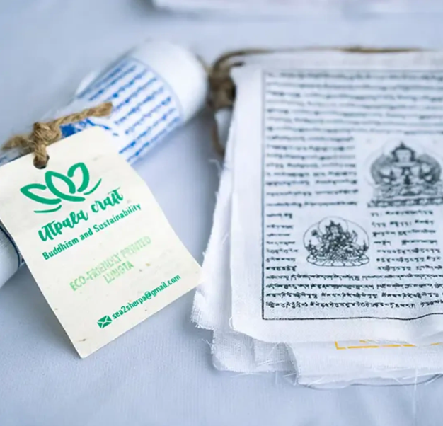 Biodegradable White Lung-Ta Prayer Flags (various sizes)