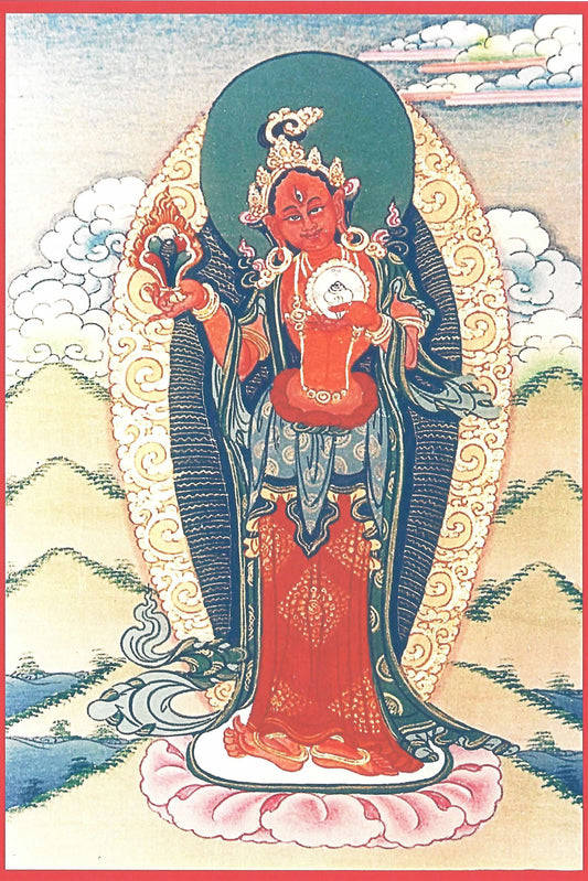 Red Saraswati Photo (Various Sizes)