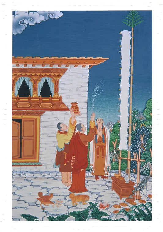 Happy Losar: Tibetan Life Card Print, by Kumar Lama
