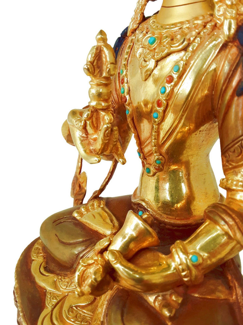 Half-Gold Vajrasattva Statue, 8.5"