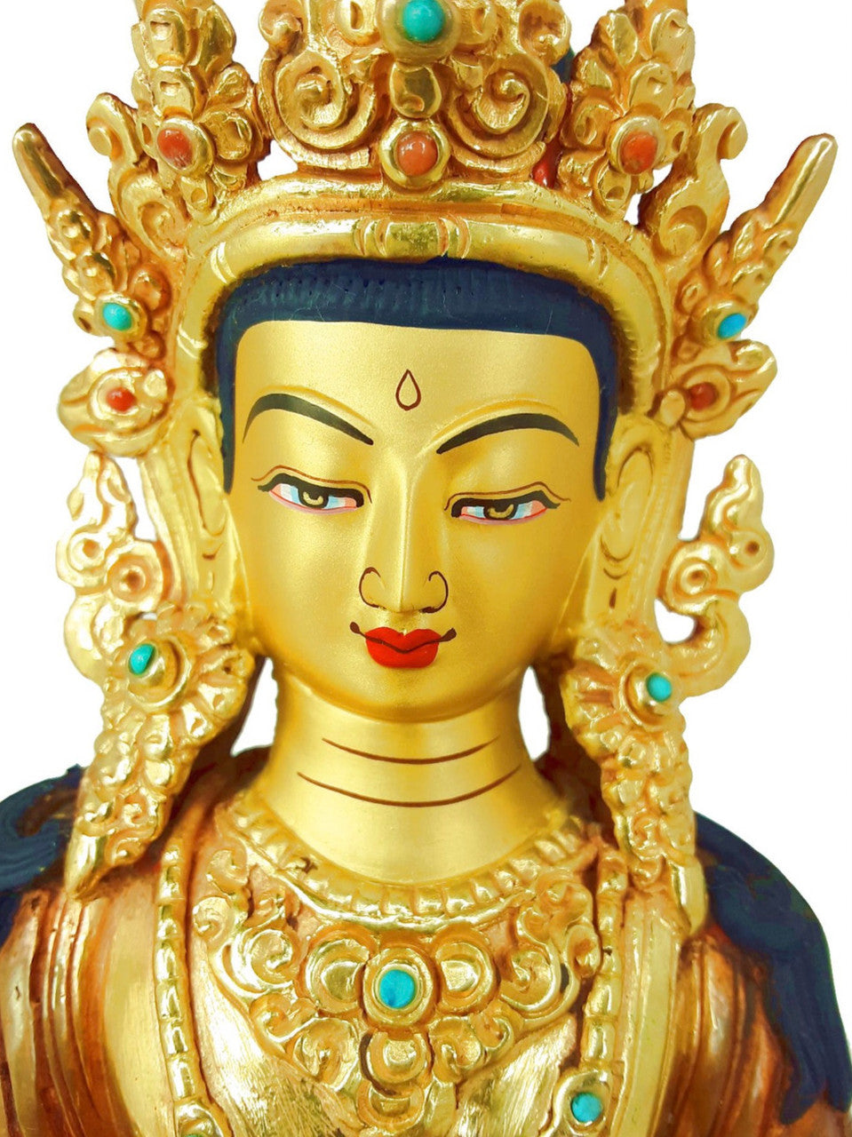 Half-Gold Vajrasattva Statue, 8.5"