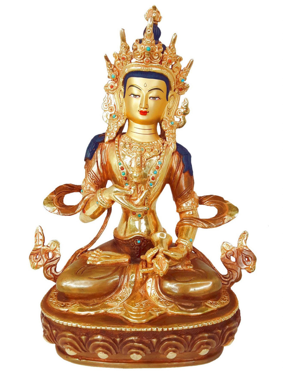 Half-Gold Vajrasattva Statue, 8.5"