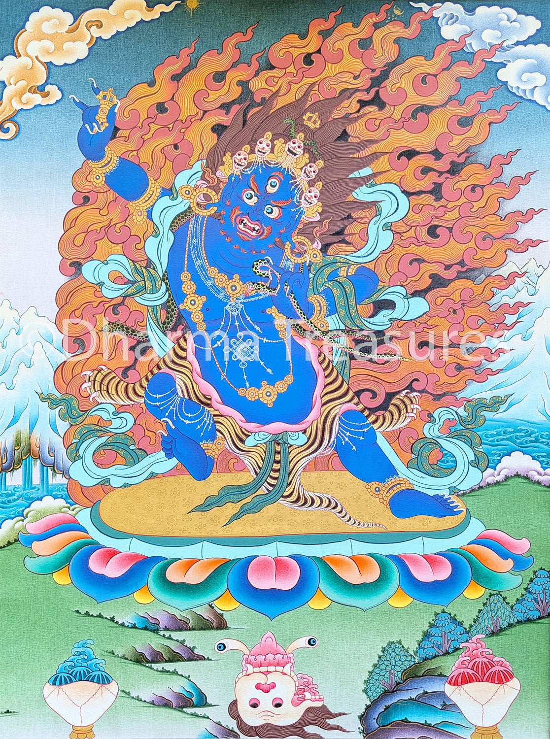 Vajrapani Thangka 33"x41"