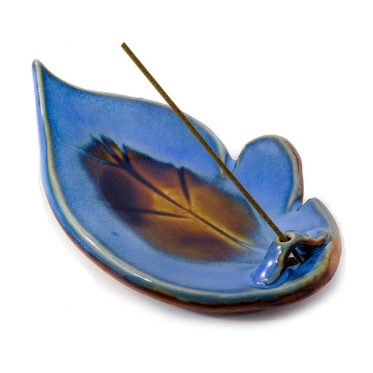 Denim Leaf-Shaped Incense Holder