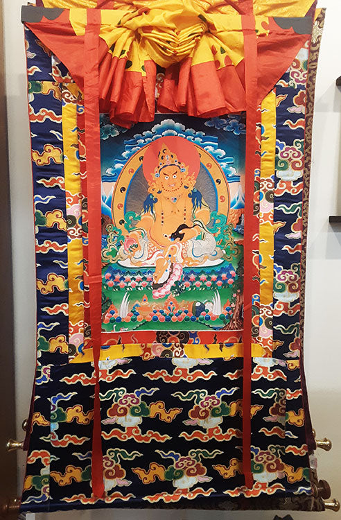 Dzambhala Print Thangka - 52" x 36"