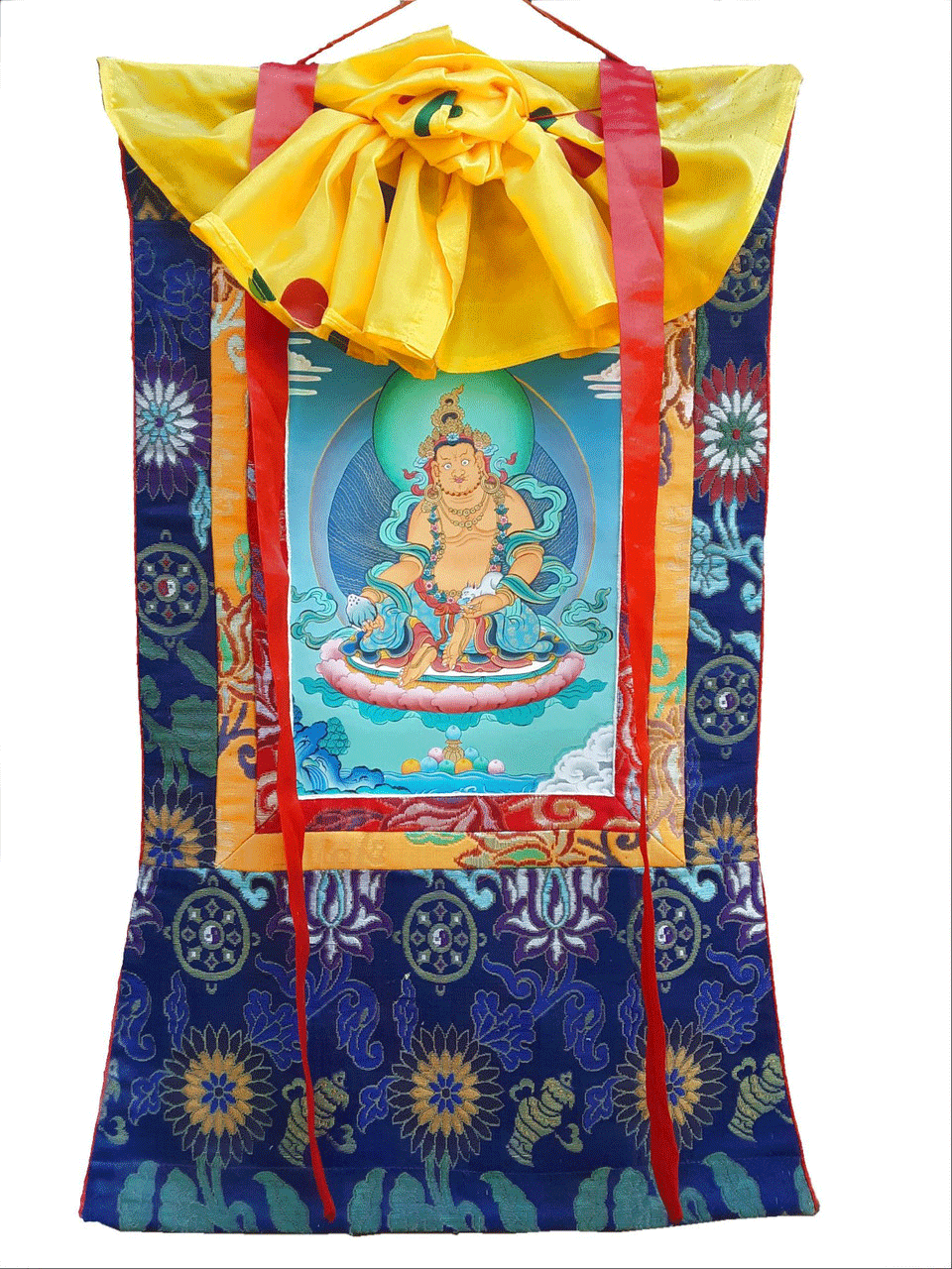 Dzambhala Thangka 18"x30"