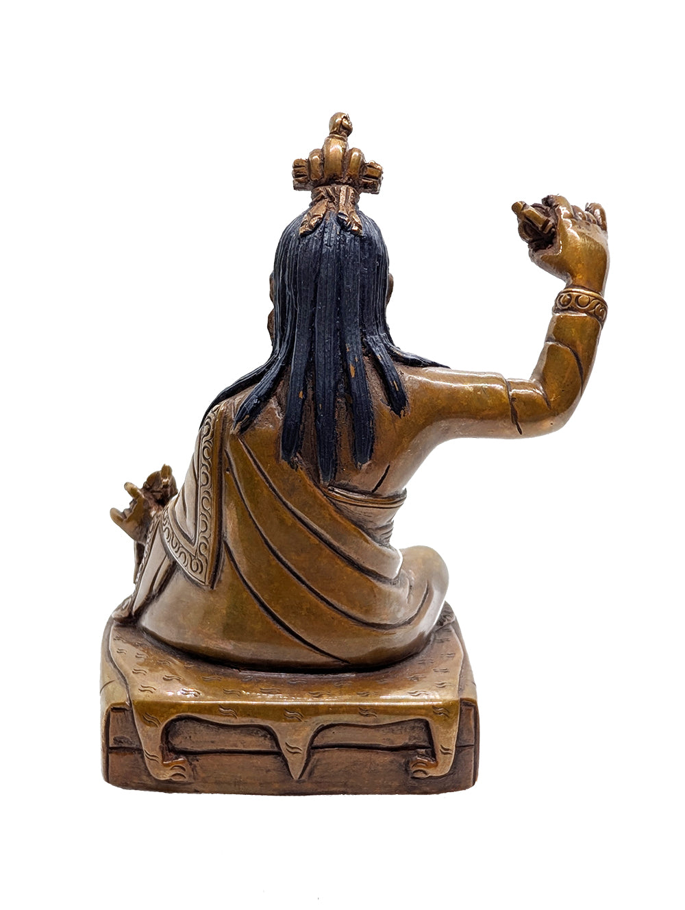 Dudjom Lingpa Statue 4.5" Copper Oxidized