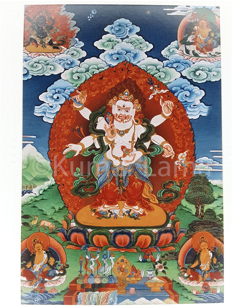 Gongkar Yeshe Norbu Deity Card Print by Kumar Lama