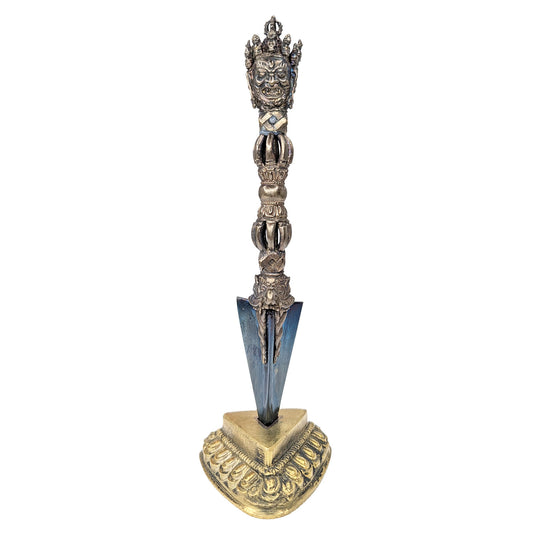 Vajrakilaya Phurba with Meteorite Blade 6.75" by Natsog Dorje