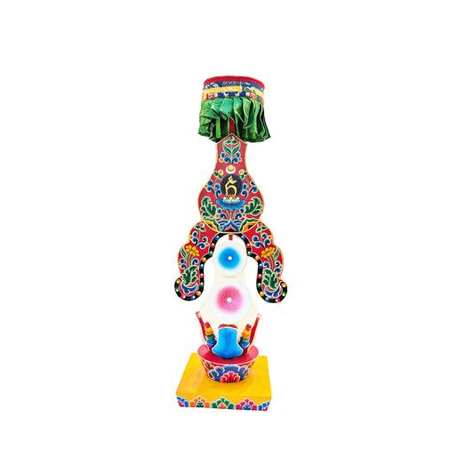 Painted Wooden Tara Torma 15.5"