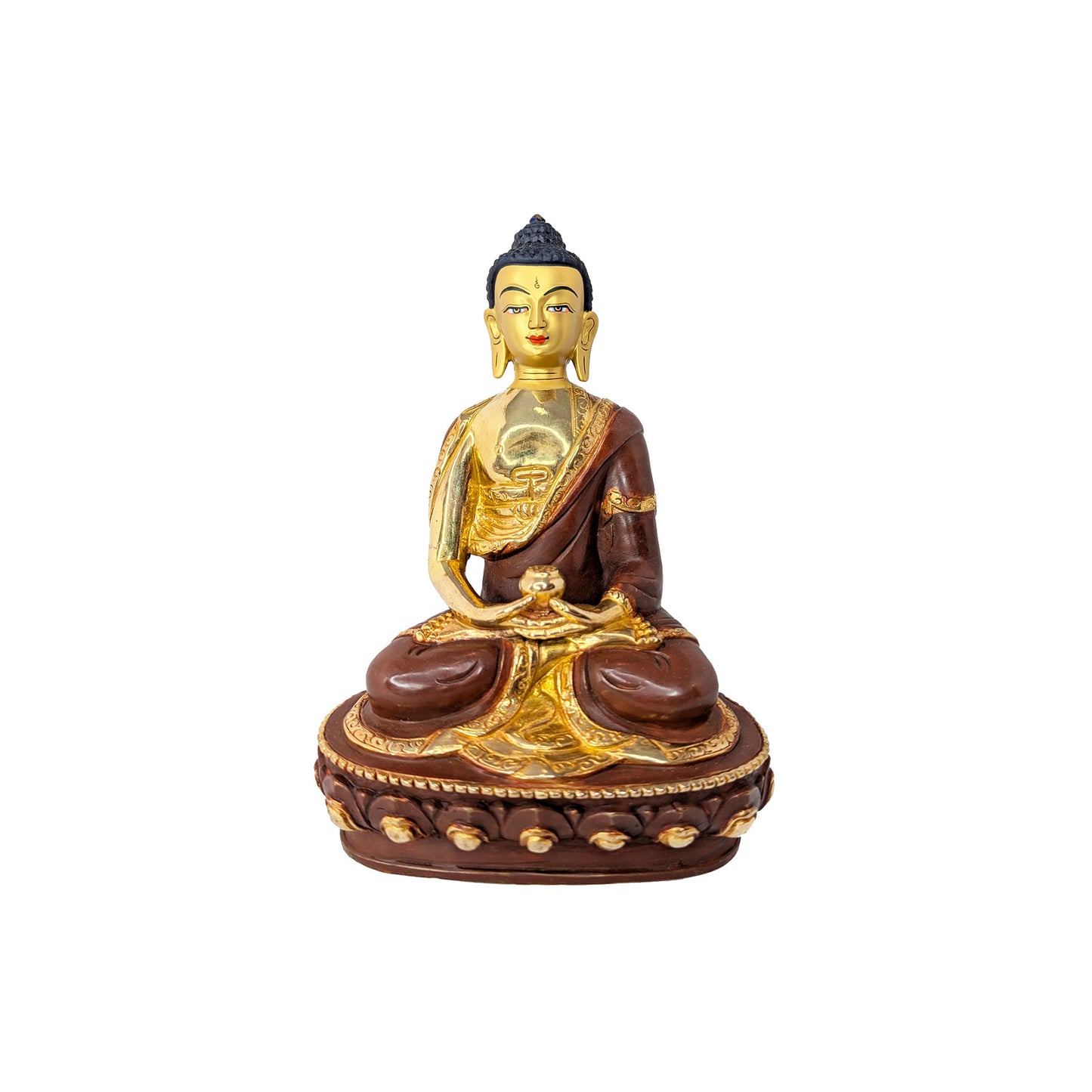 Amitabha Statue Gold Plated 7.75"